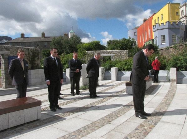 Royal visit to Dublin HRH the Prince davit pays his respects at the an garda siochana memorial garden