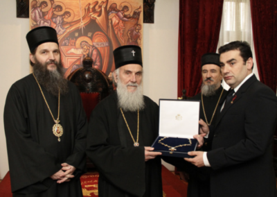 Investiture of H.H Irinej,Archbishop of Pech Metropolitan of Belgrade-Karlovtzi and Serbian Patriarch , at the Serbian Patriarchate, Belgrade