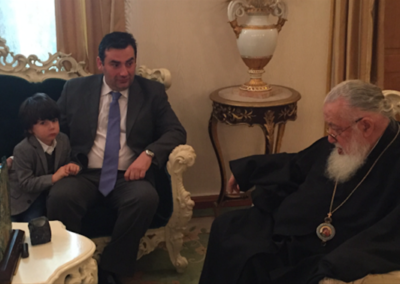 Meeting with H.H. Patriarch Illia II at Georgian Patriarchate, Tbilisi Georgia