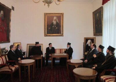 H.R.H. The Crown prince Davit of Georgia with Irinej,vArchbishop of Pech Metropolitan of Belgrade-Karlovtzi and Serbian Patriarch , at the Serbian Patriarchate, Belgrade