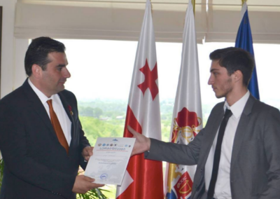 H.R.H.The Crown Prince Davit of Georgia awarding Students at Saguramo residence; Georgia